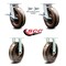Service Caster 8 Inch Kingpinless High Temp Phenolic Wheel Caster Swivel Locks 2 Rigid, 2PK SCC-KP30S820-PHRHT-BSL-2-R-2 - alternate 4